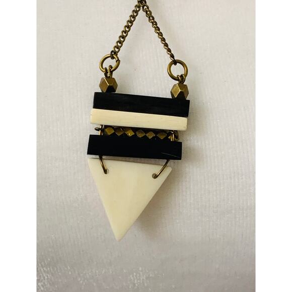 ME to WE Pendant Necklace, Triangle Point, Adjustable Length, 24" Long Chain - Picture 4 of 8